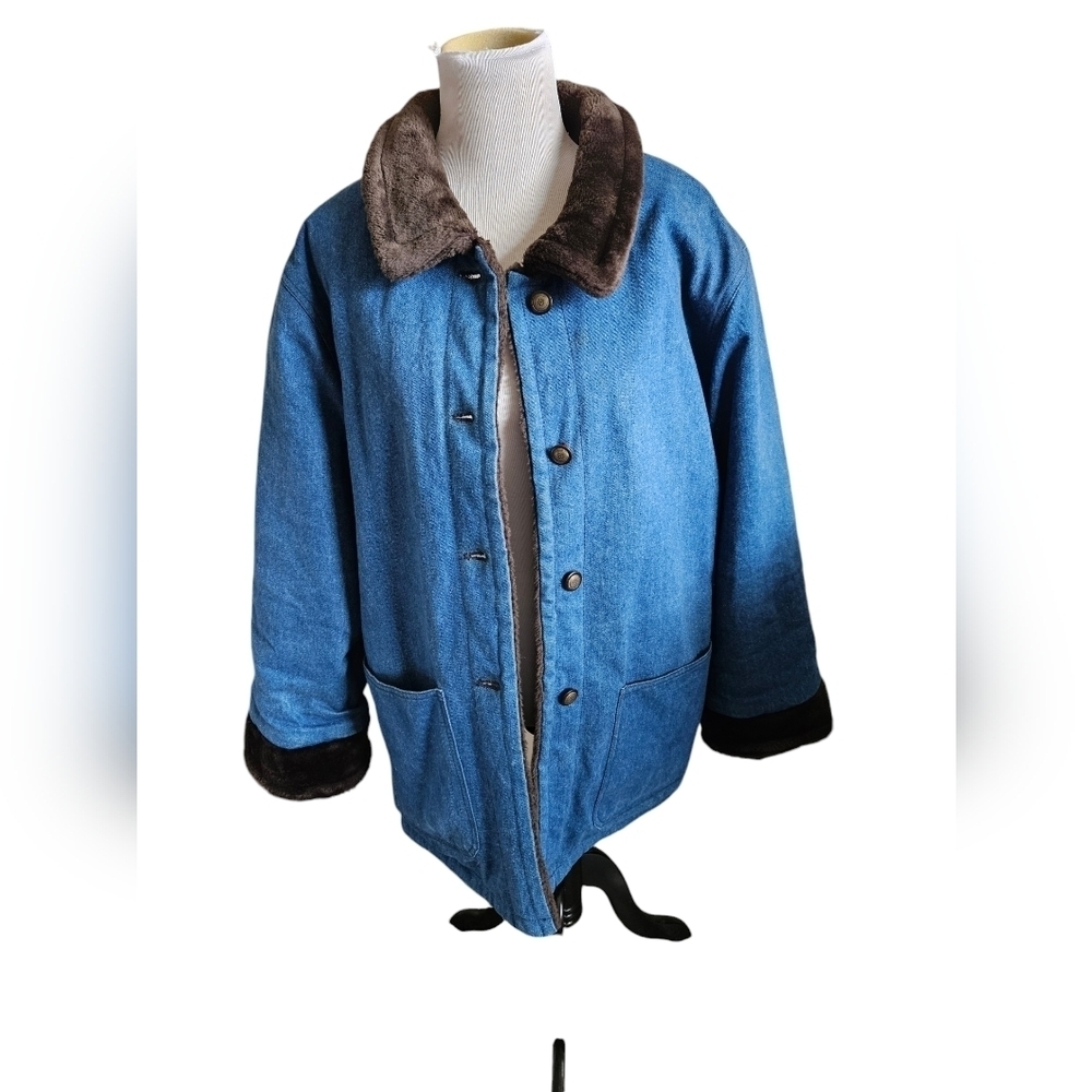 Vintage Cervelle Reversible denim coat size med.